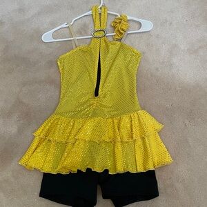 Weissman Yellow Sequin Dance Costume